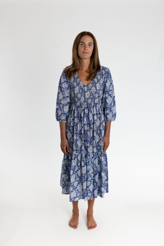 Isaura Midi Blue Lace Block