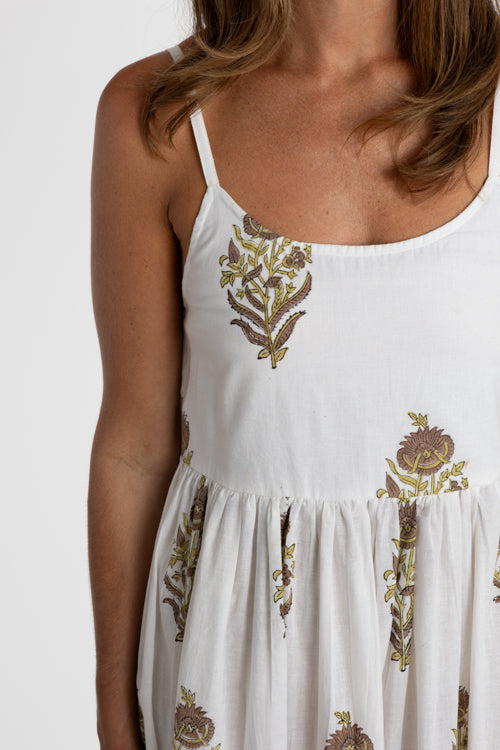 Mae Dress Moss Agate Block