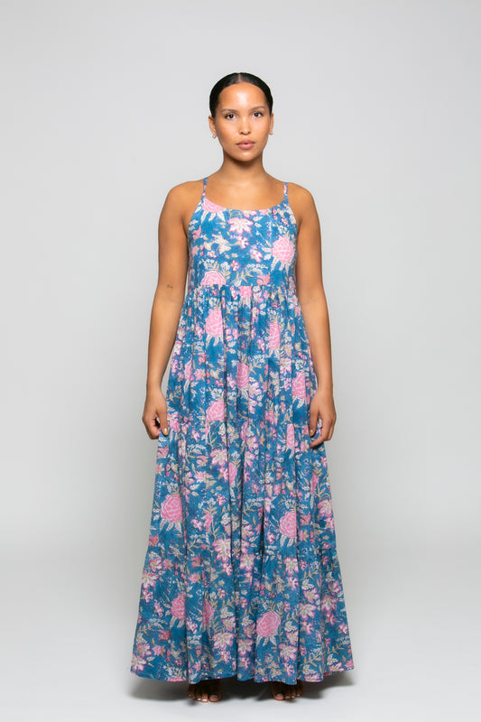 Mae Dress Peony Garden Block