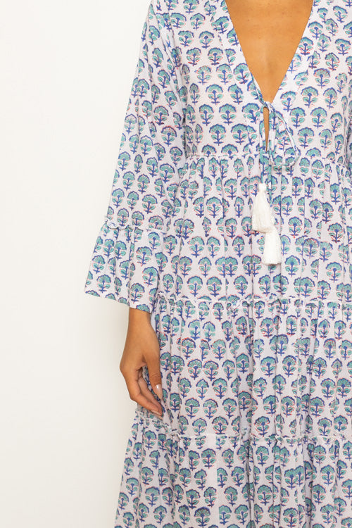 The Luna Dress Balearic Sea Block