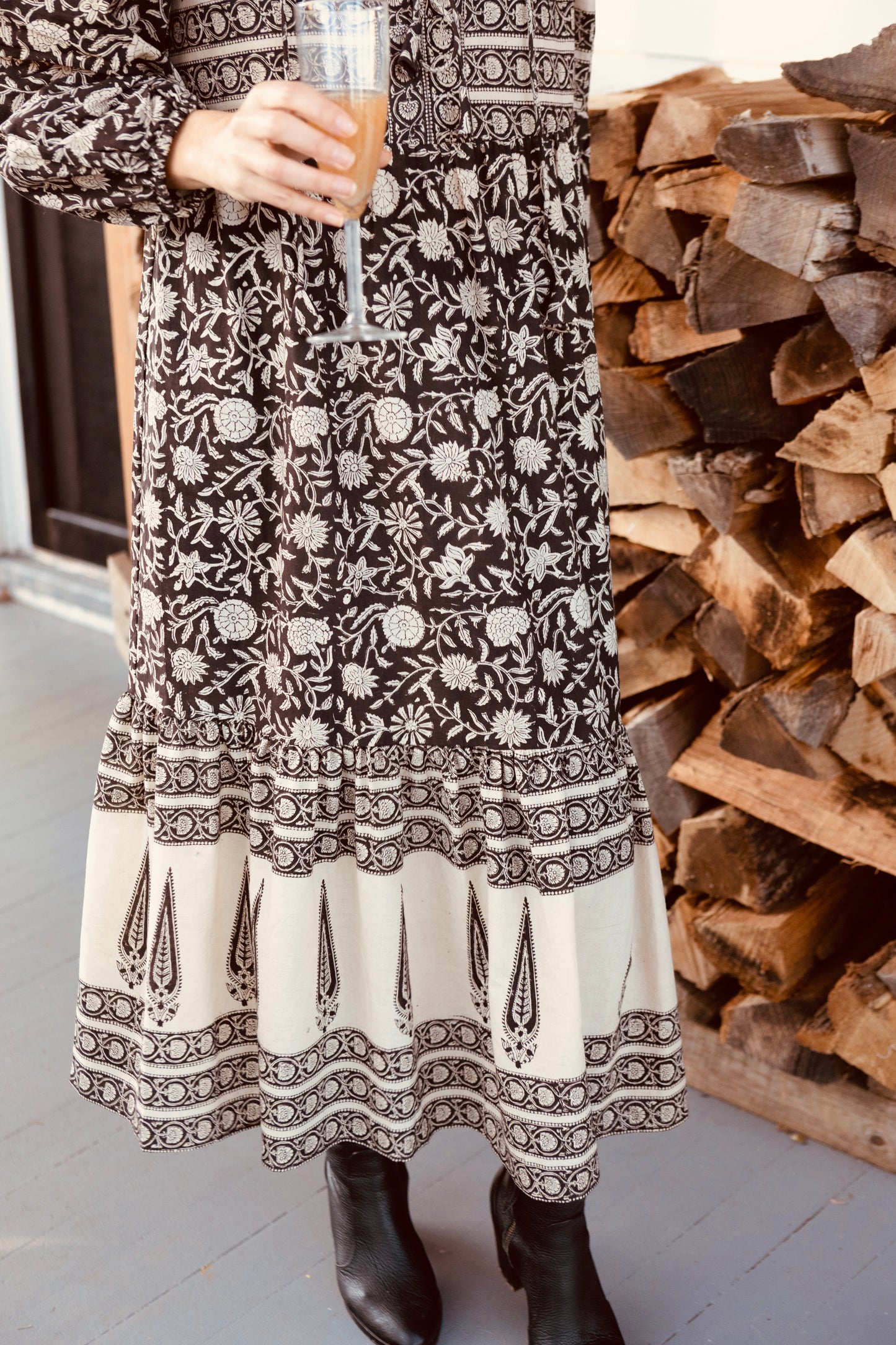 The Filomena Boho in Organic Cotton - Hand Block Print