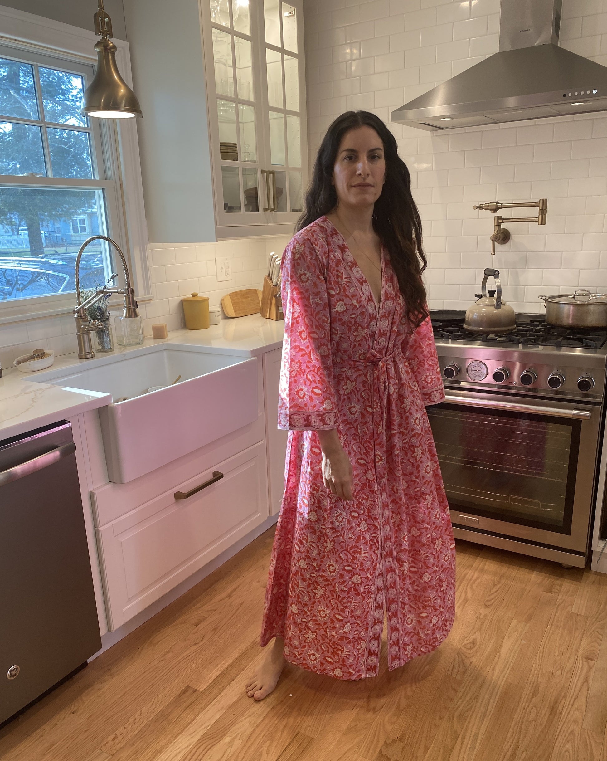 Catherine Maxi Robe - Hand Block Print - Ethically Made - Slow Fashion