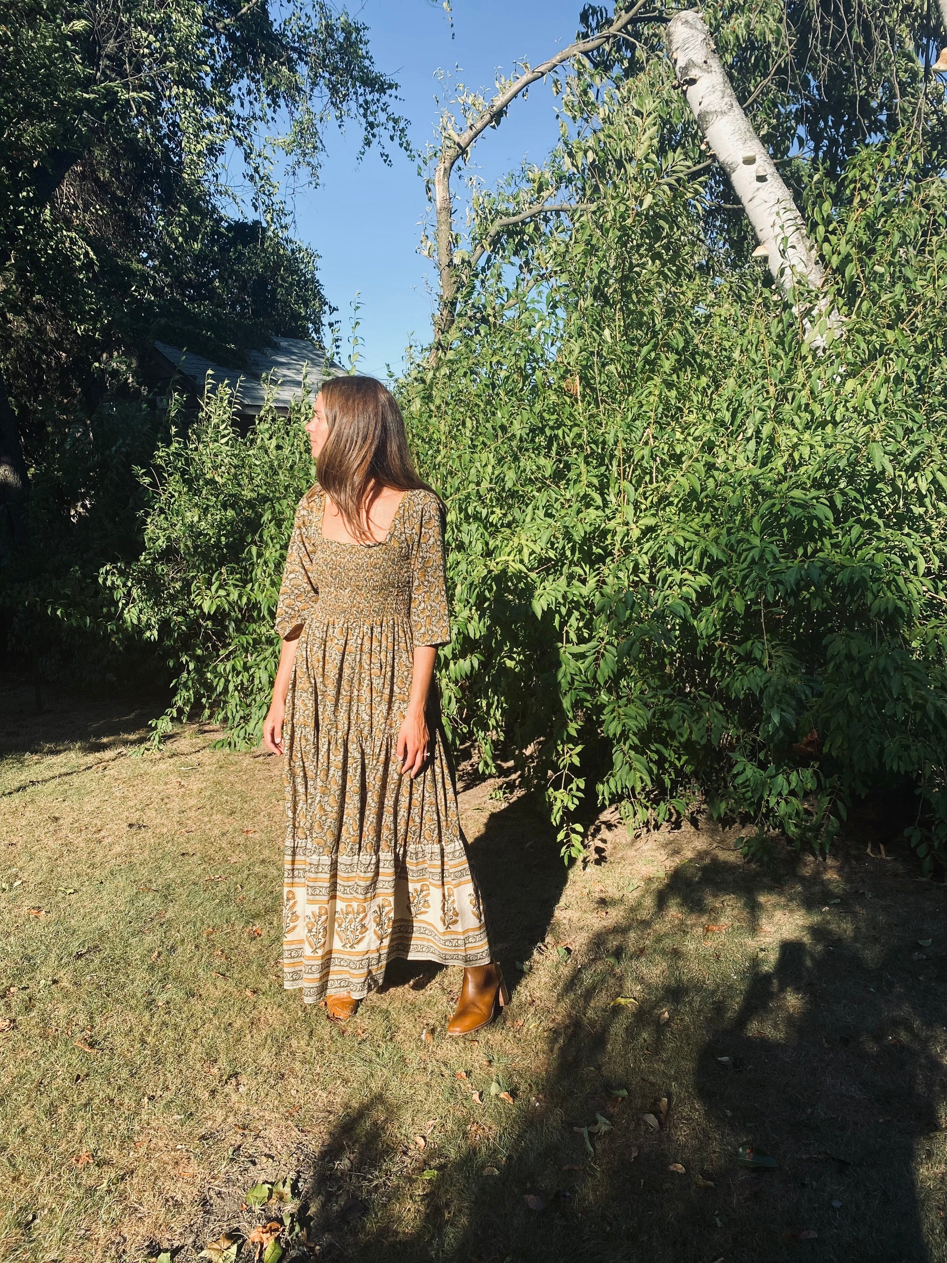 The Marigold Dress - Hand Block Print Dress