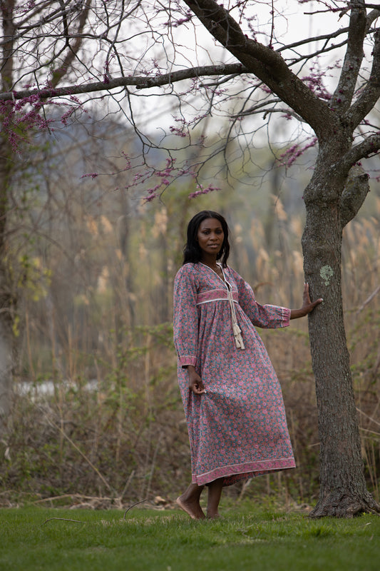 The Raya Gown - Cotton Hand Block Print Dress