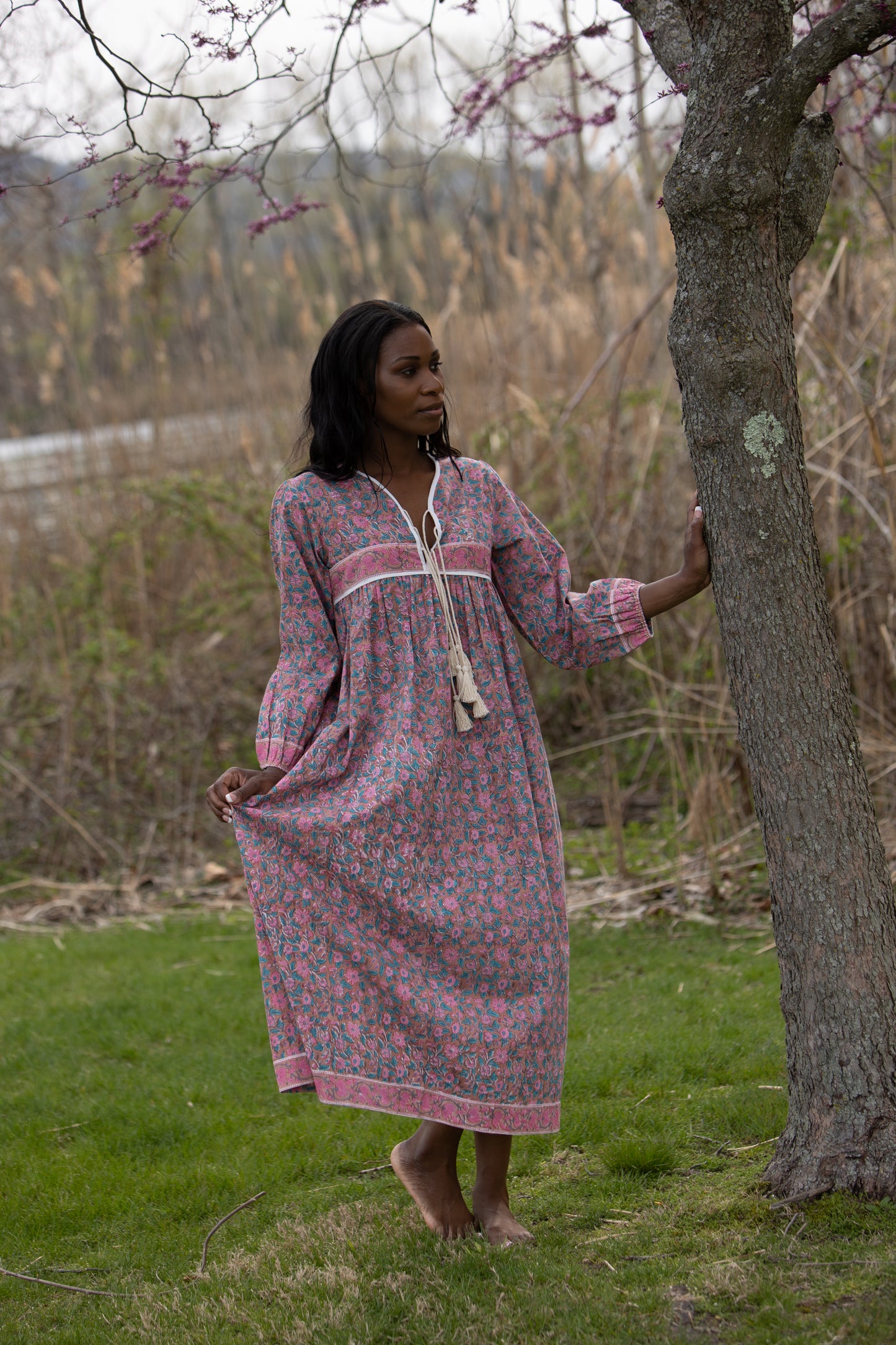 The Raya Gown - Cotton Hand Block Print Dress