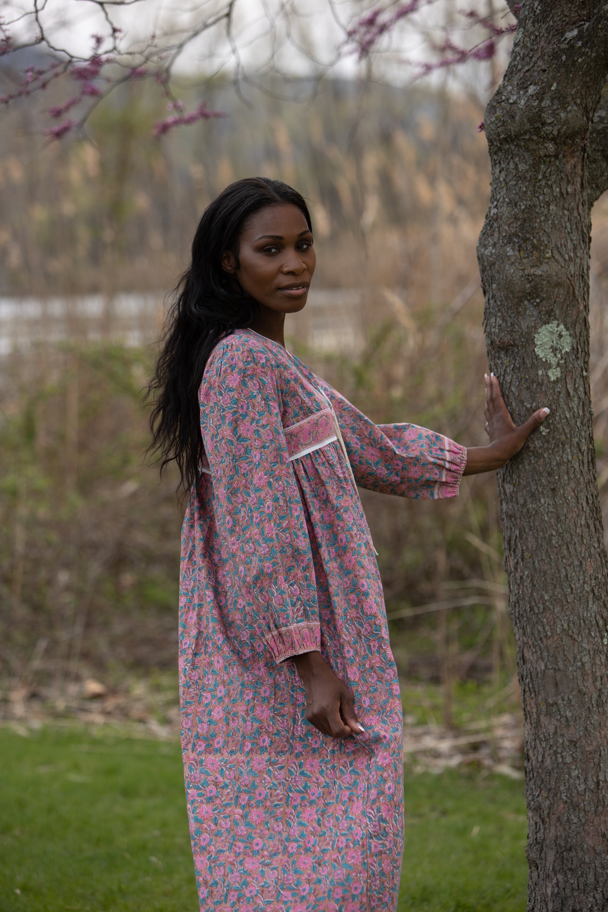 The Raya Gown - Cotton Hand Block Print Dress