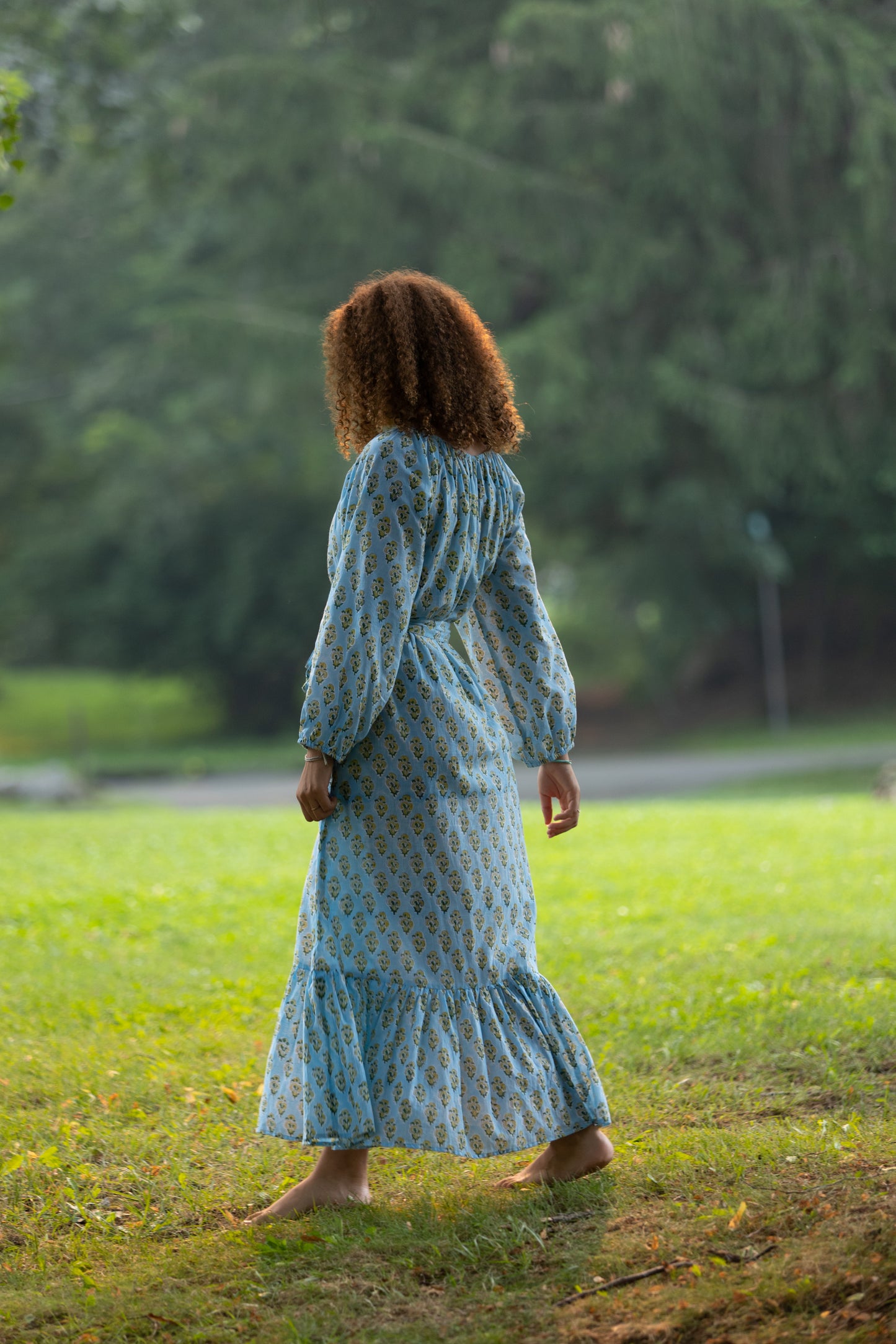 The Raven Gown - Hand Block Print Dress