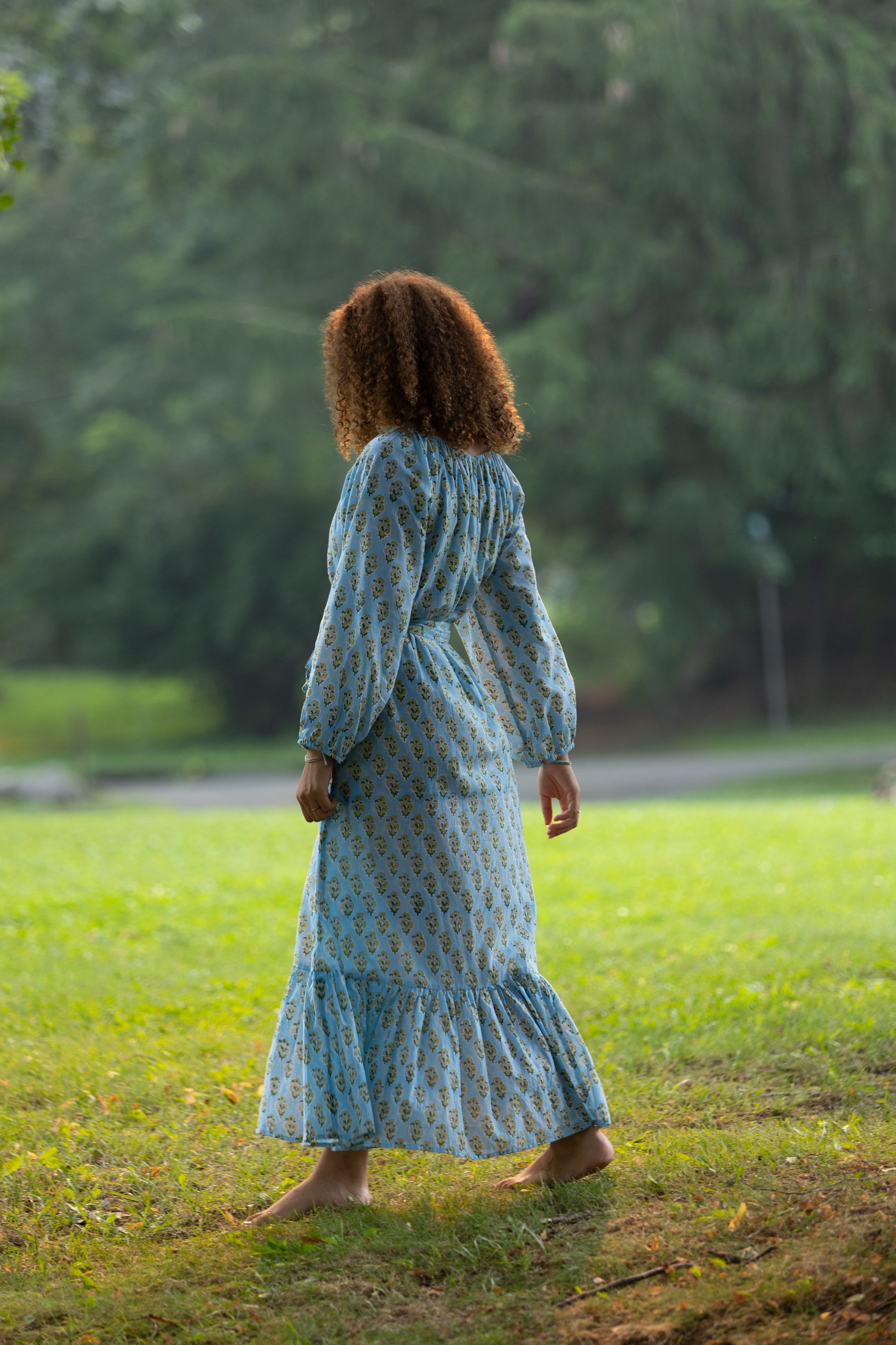 The Raven Gown - Hand Block Print Dress