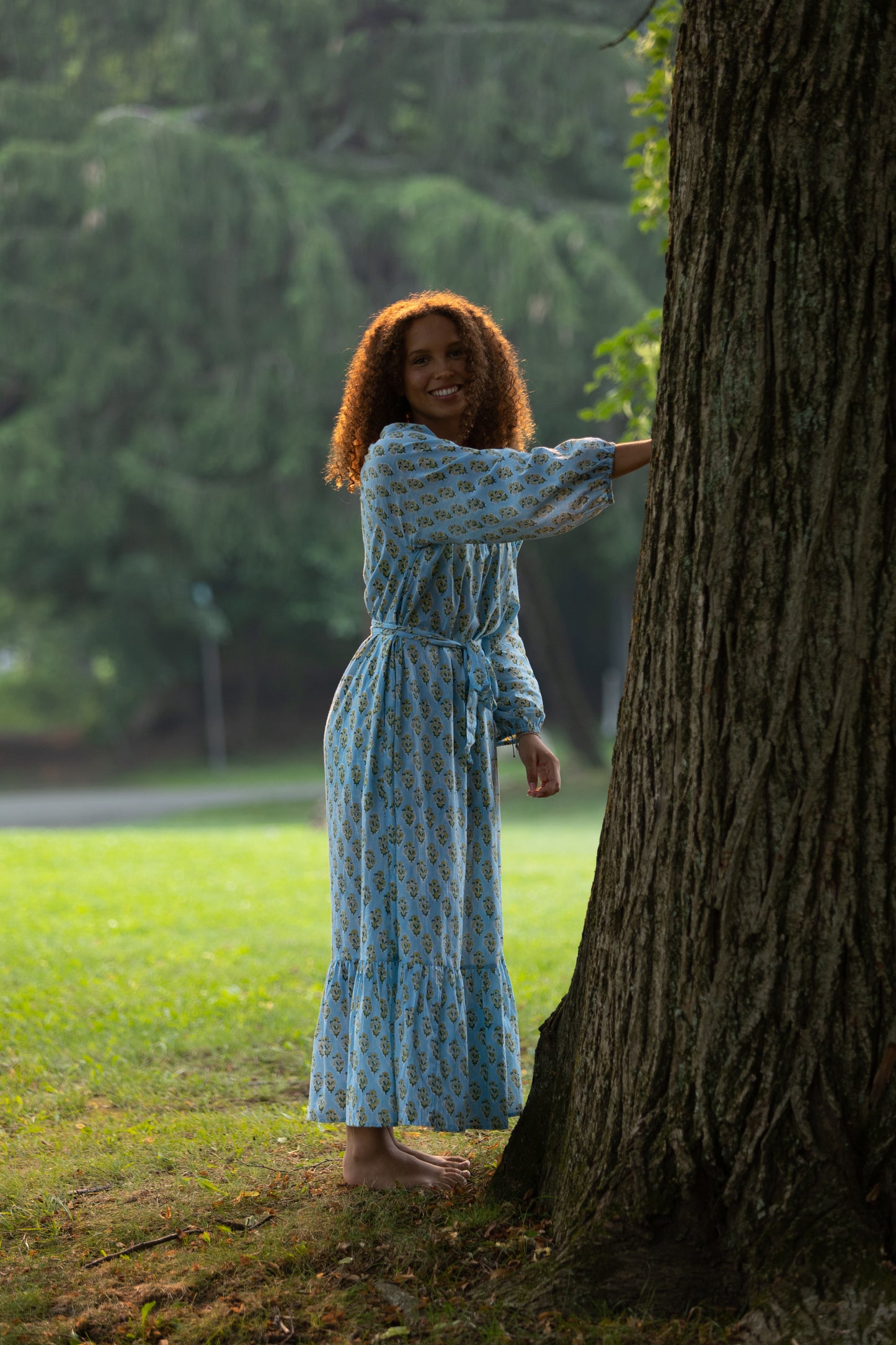 The Raven Gown - Hand Block Print Dress