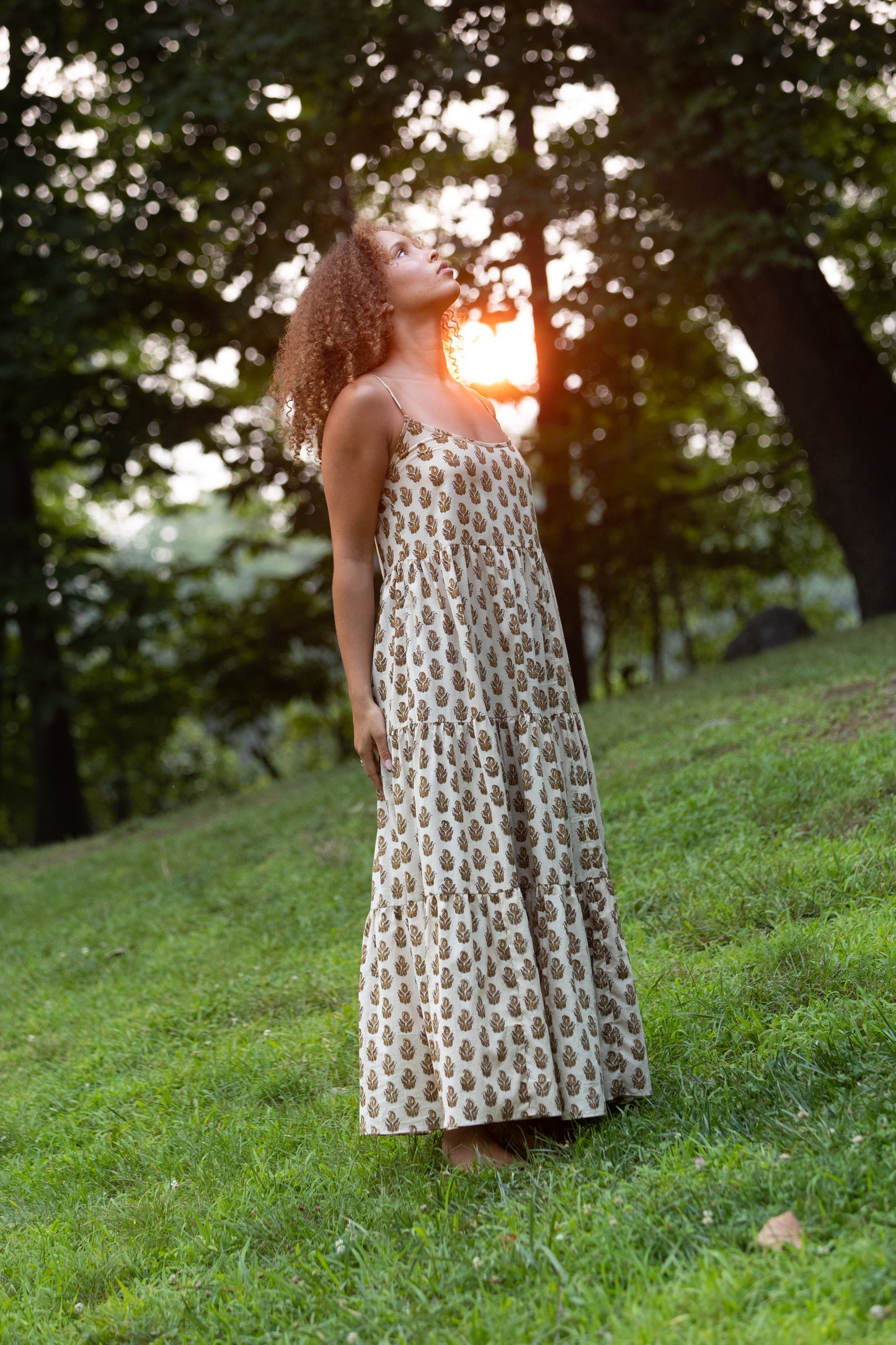 The Mae Dress - Organic Hand Block Print Cotton Dress