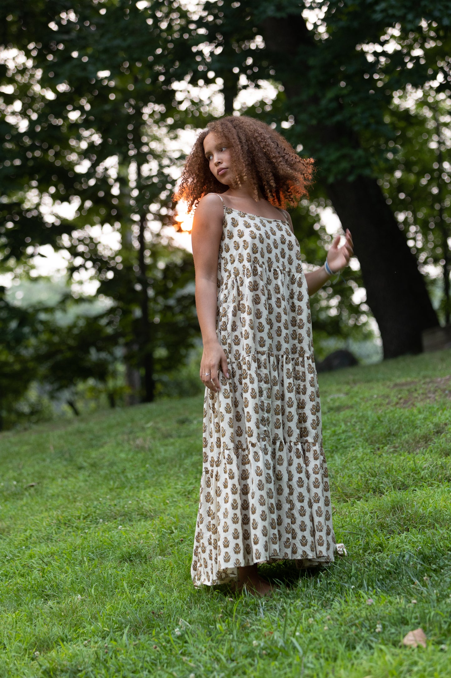 The Mae Dress - Organic Hand Block Print Cotton Dress