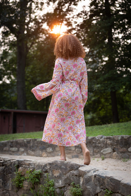 The Stella Robe - Hand Block Print