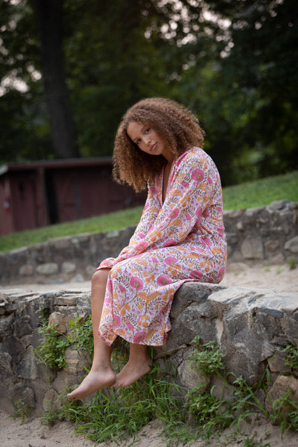 The Stella Robe - Hand Block Print