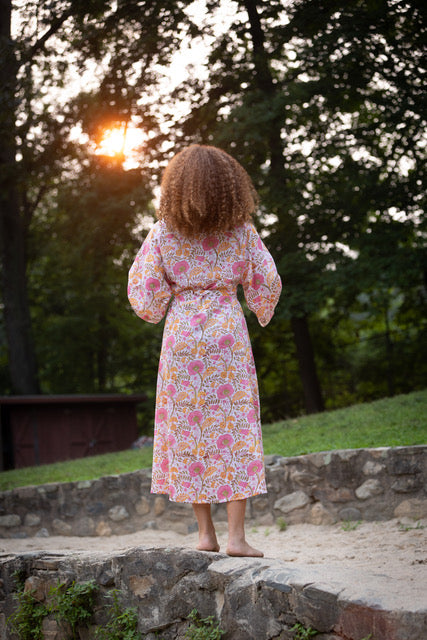 The Stella Robe - Hand Block Print