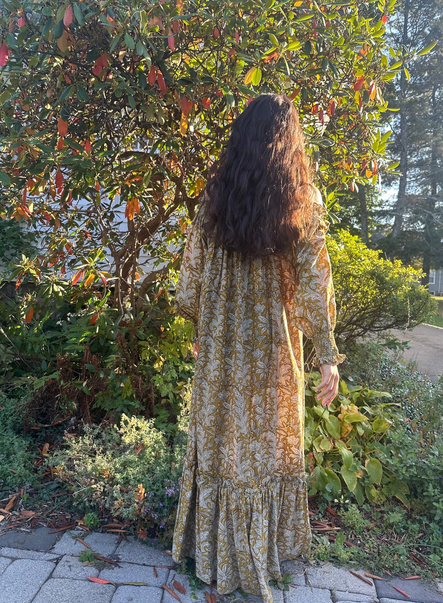 The Harbor Gown - Organic Cotton Hand Block Print Dress