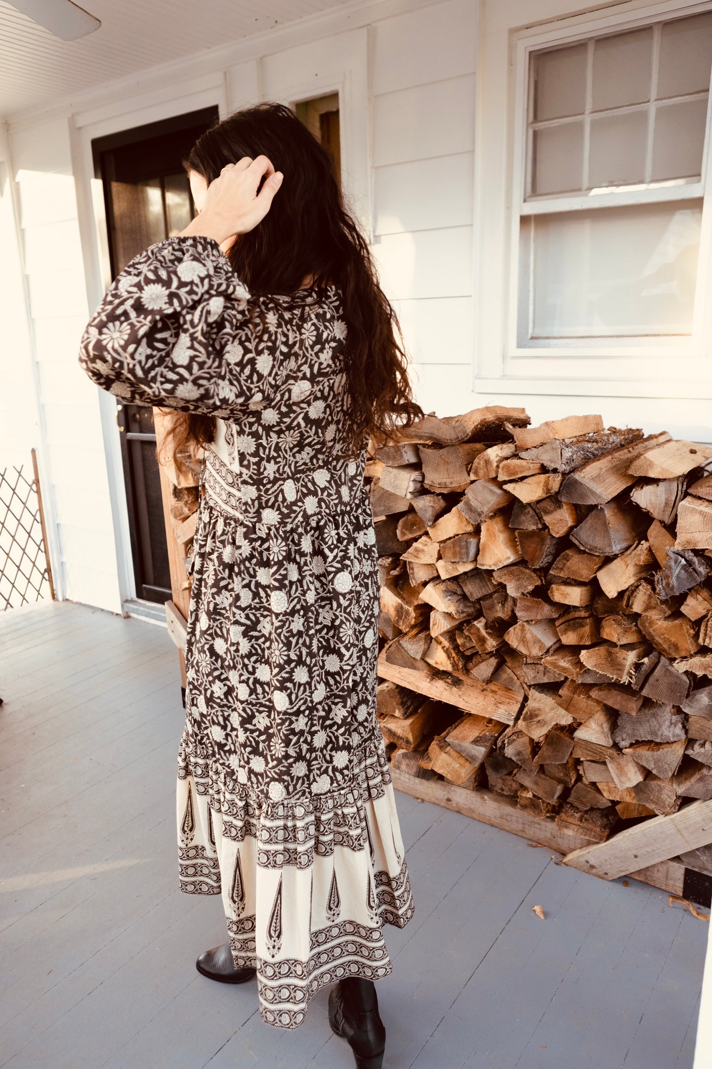 The Filomena Boho in Organic Cotton - Hand Block Print