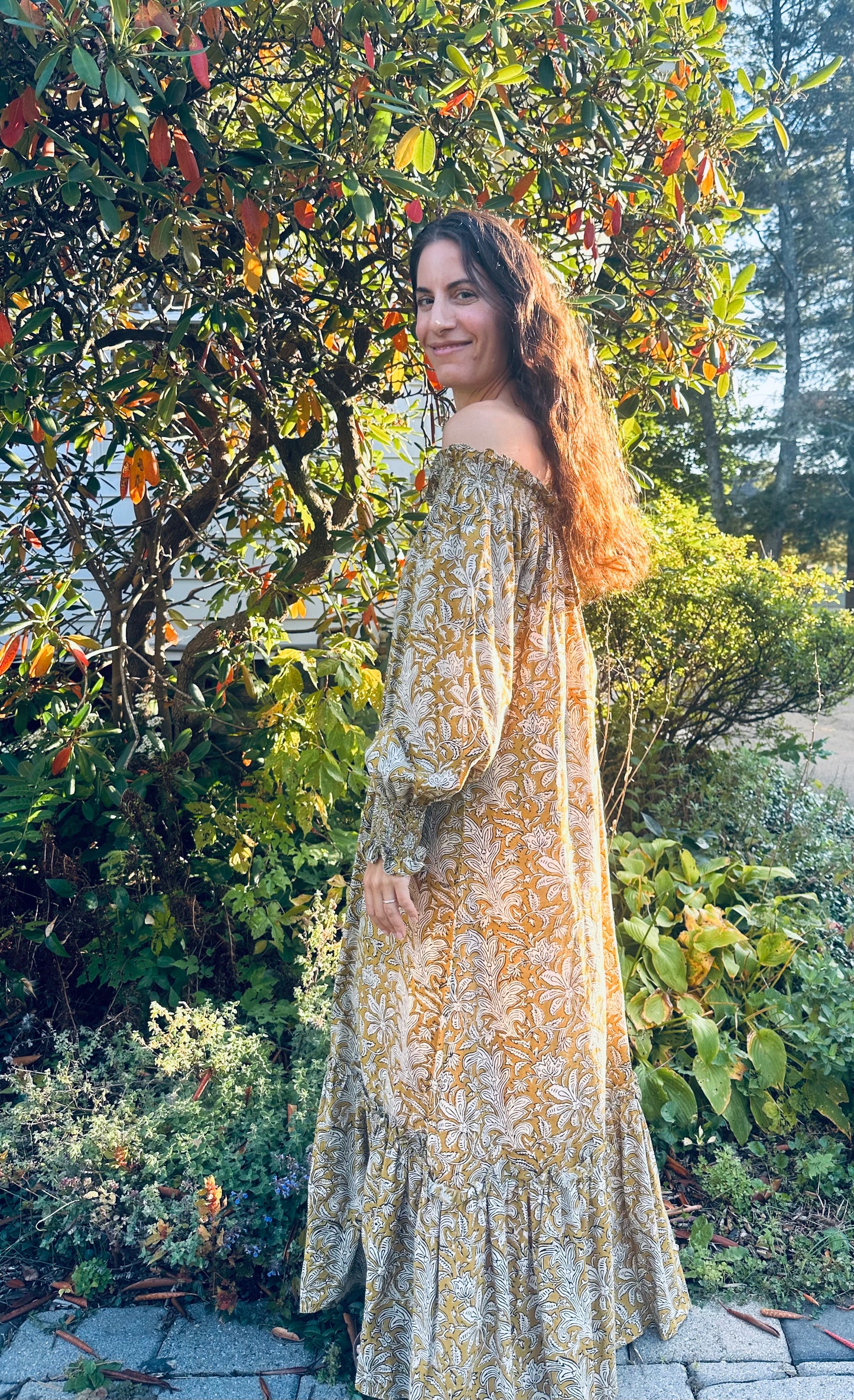 The Harbor Gown - Organic Cotton Hand Block Print Dress