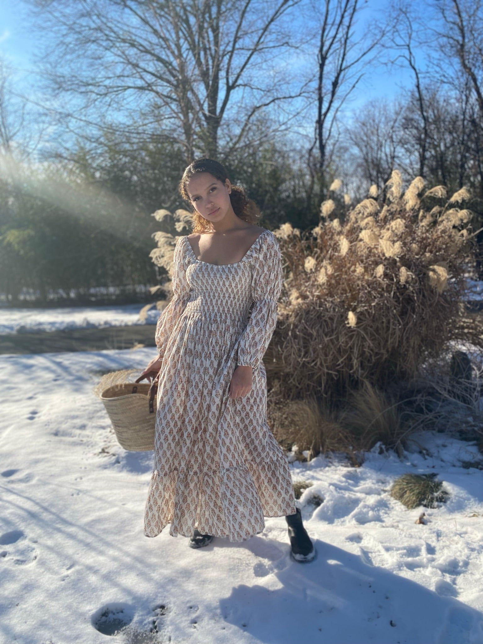 The Gracie Gown -  Hand Block Print Dress