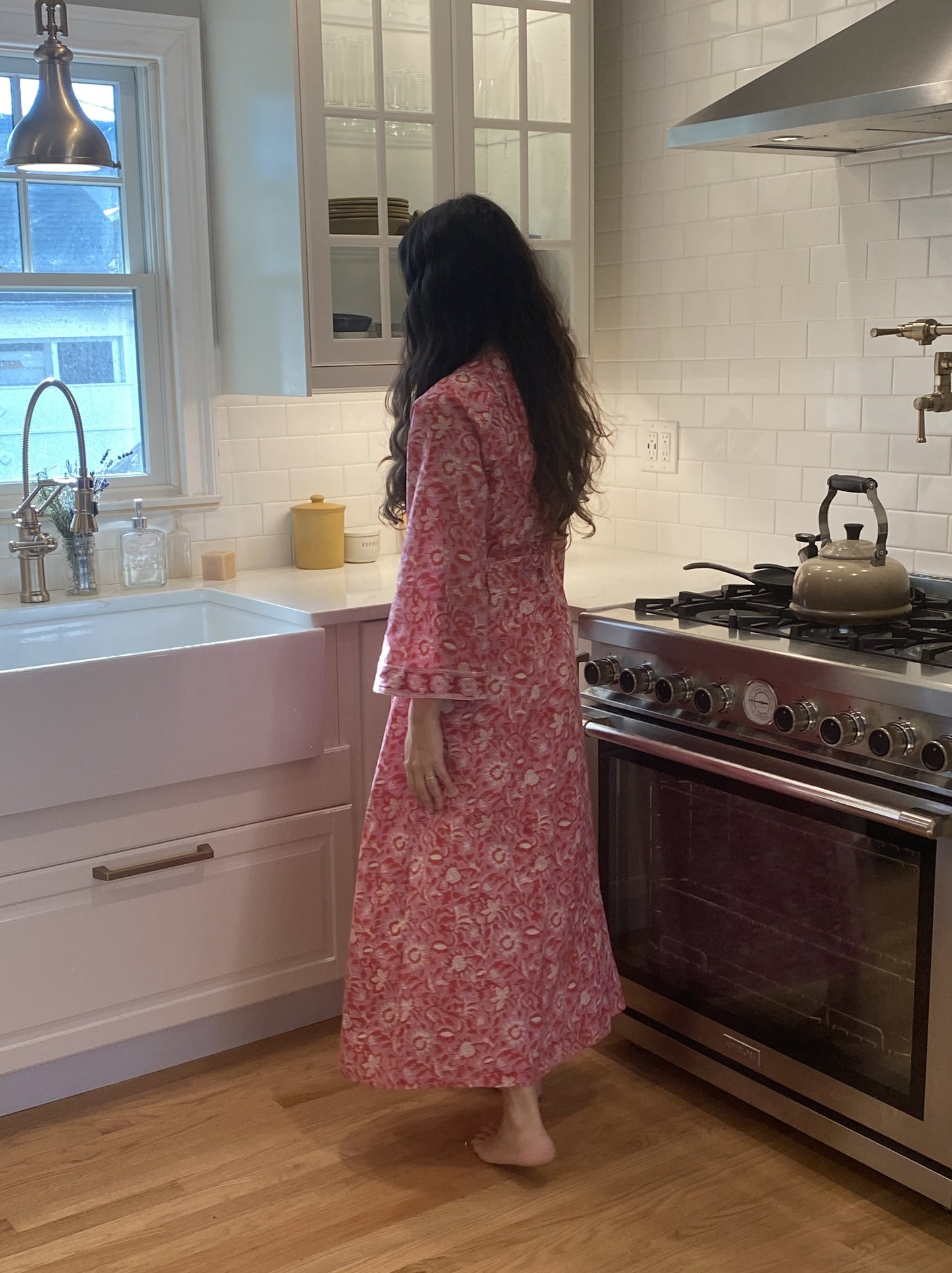 Catherine Maxi Robe - Hand Block Print - Ethically Made - Slow Fashion