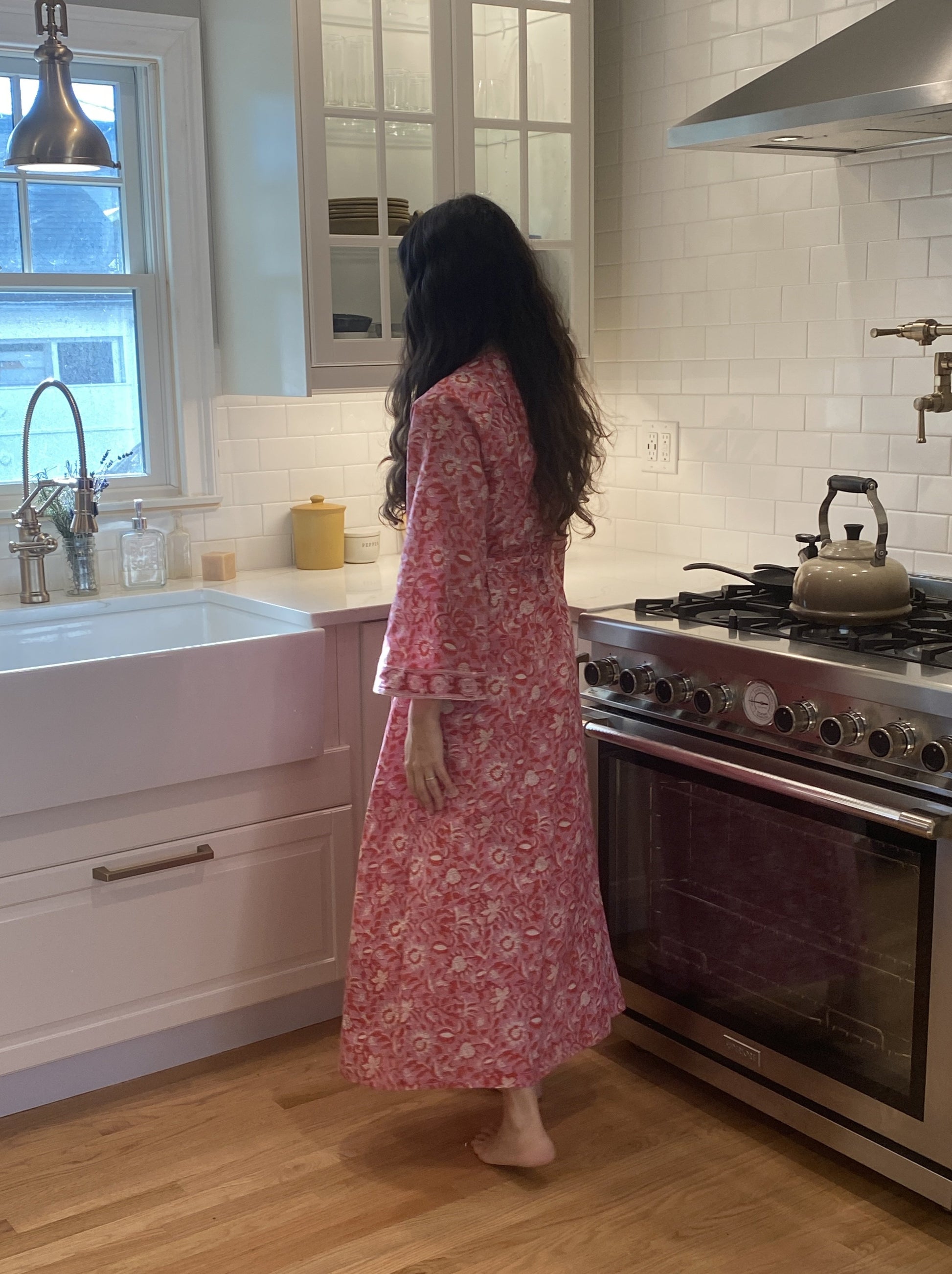 Catherine Maxi Robe - Hand Block Print - Ethically Made - Slow Fashion