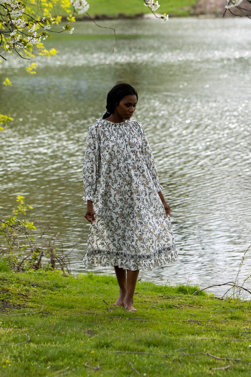 The Hope Nightgown - Hand Block Print Dress