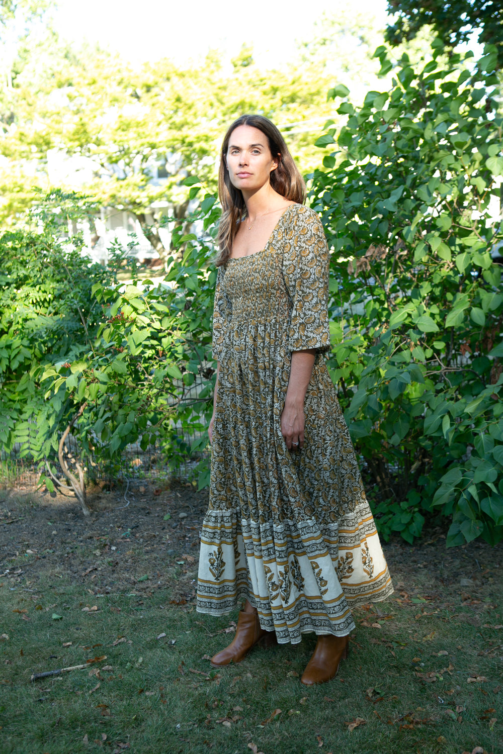 The Marigold Dress - Hand Block Print Dress Stellarayshop The Marigold Dress - Hand Block Print Dress Stellarayshop