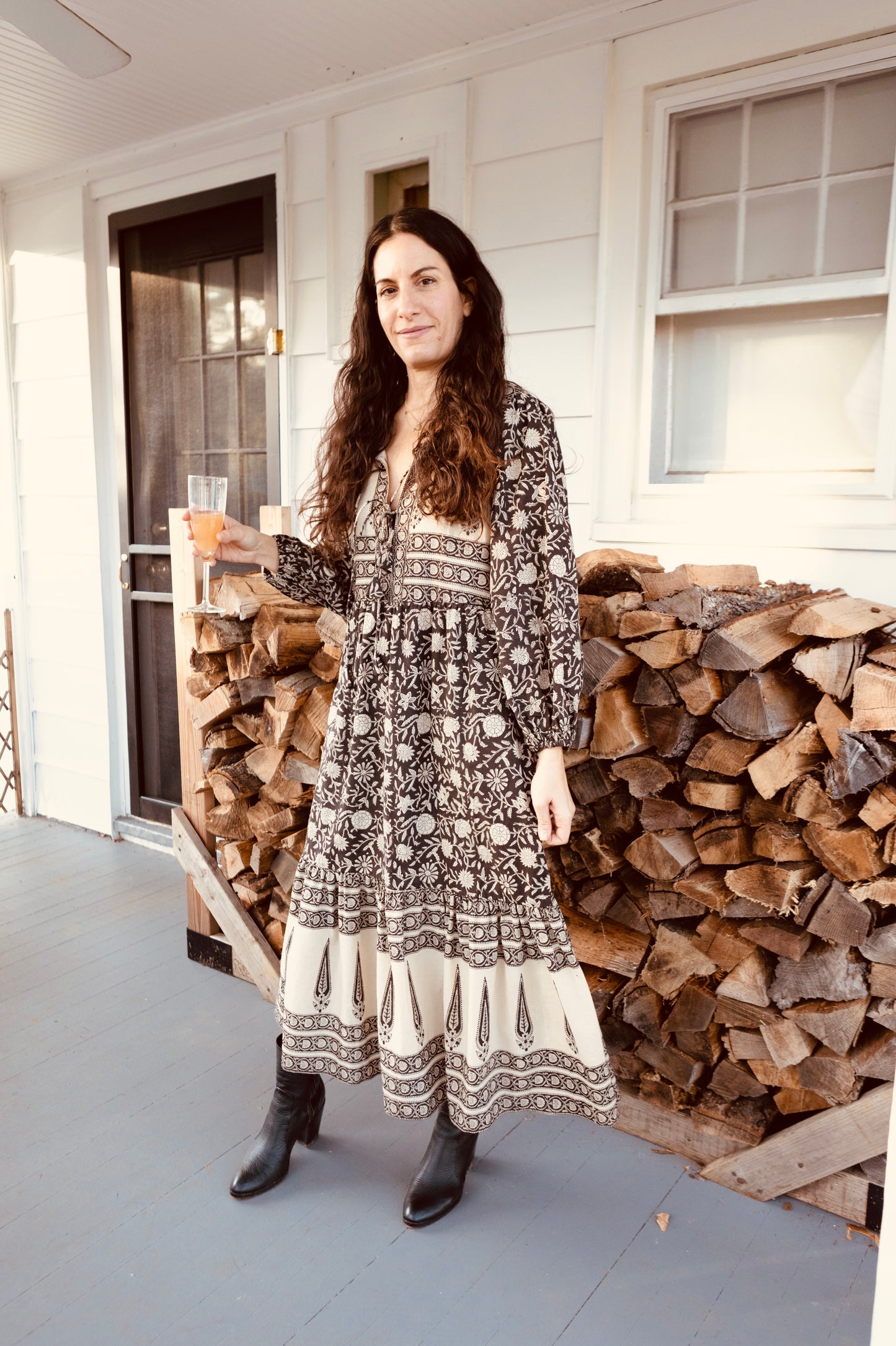 The Filomena Boho in Organic Cotton - Hand Block Print