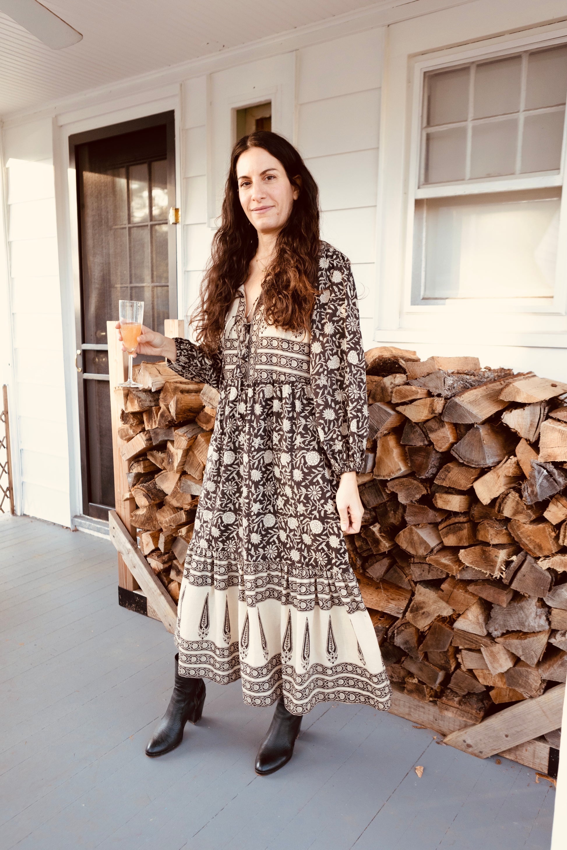 The Filomena Boho in Organic Cotton - Hand Block Print
