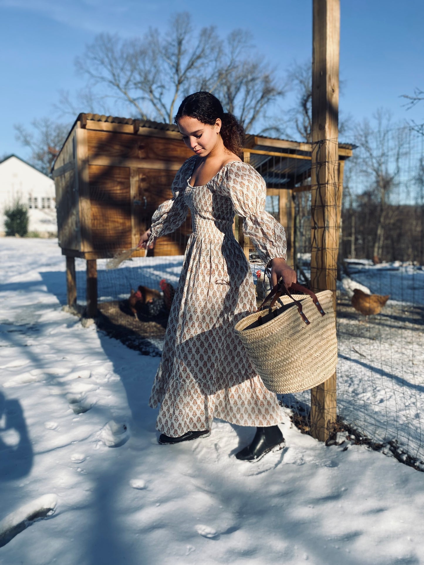 The Gracie Gown -  Hand Block Print Dress