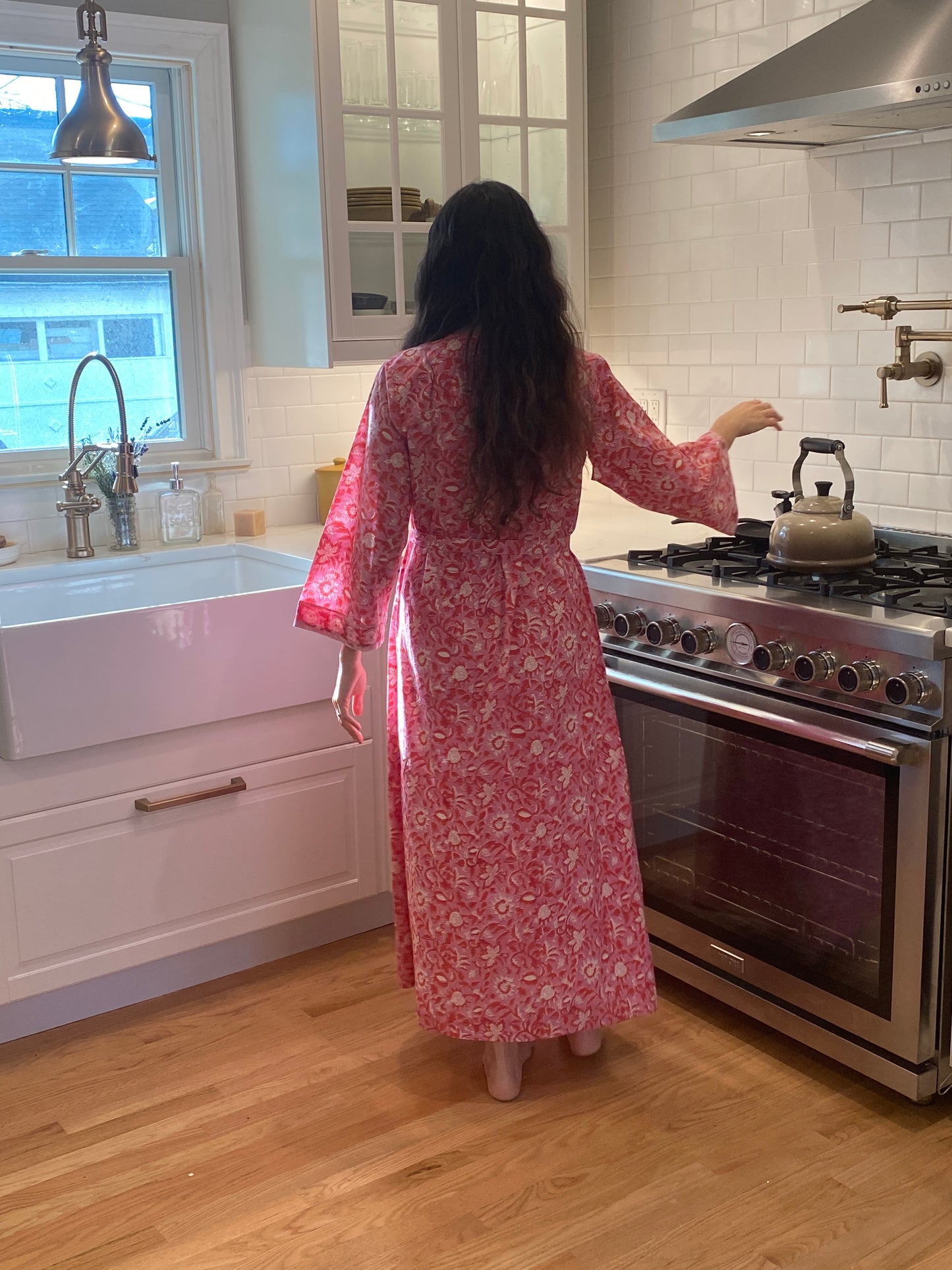 Catherine Maxi Robe - Hand Block Print - Ethically Made - Slow Fashion