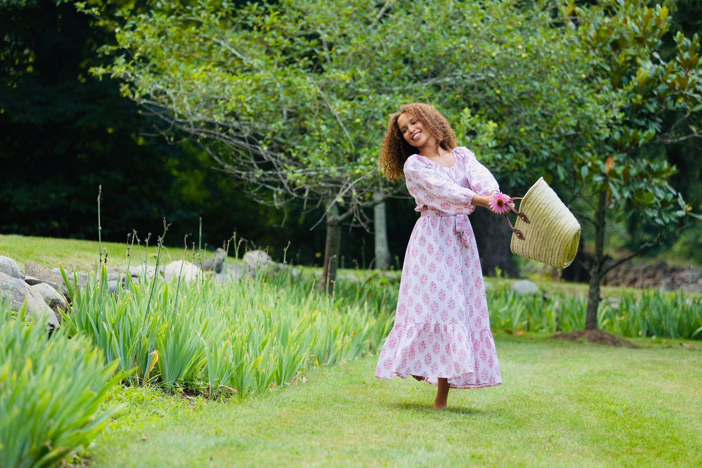 The Raven Gown - Hand Block Print Dress