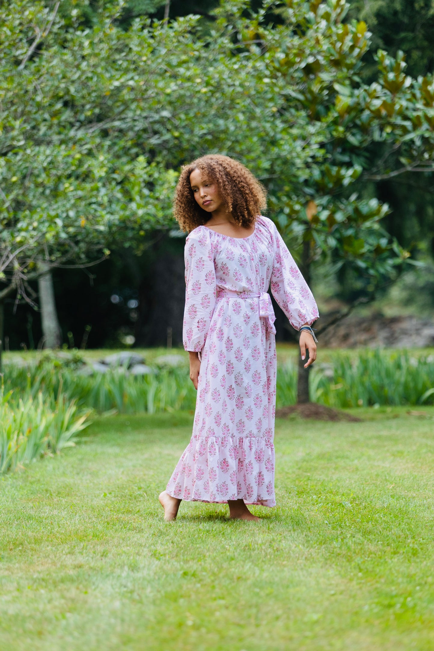 The Raven Gown - Hand Block Print Dress