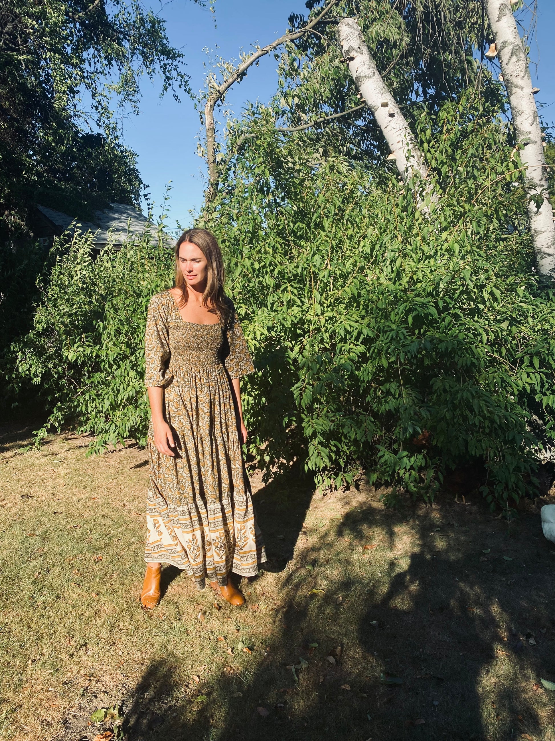 The Marigold Dress - Hand Block Print Dress