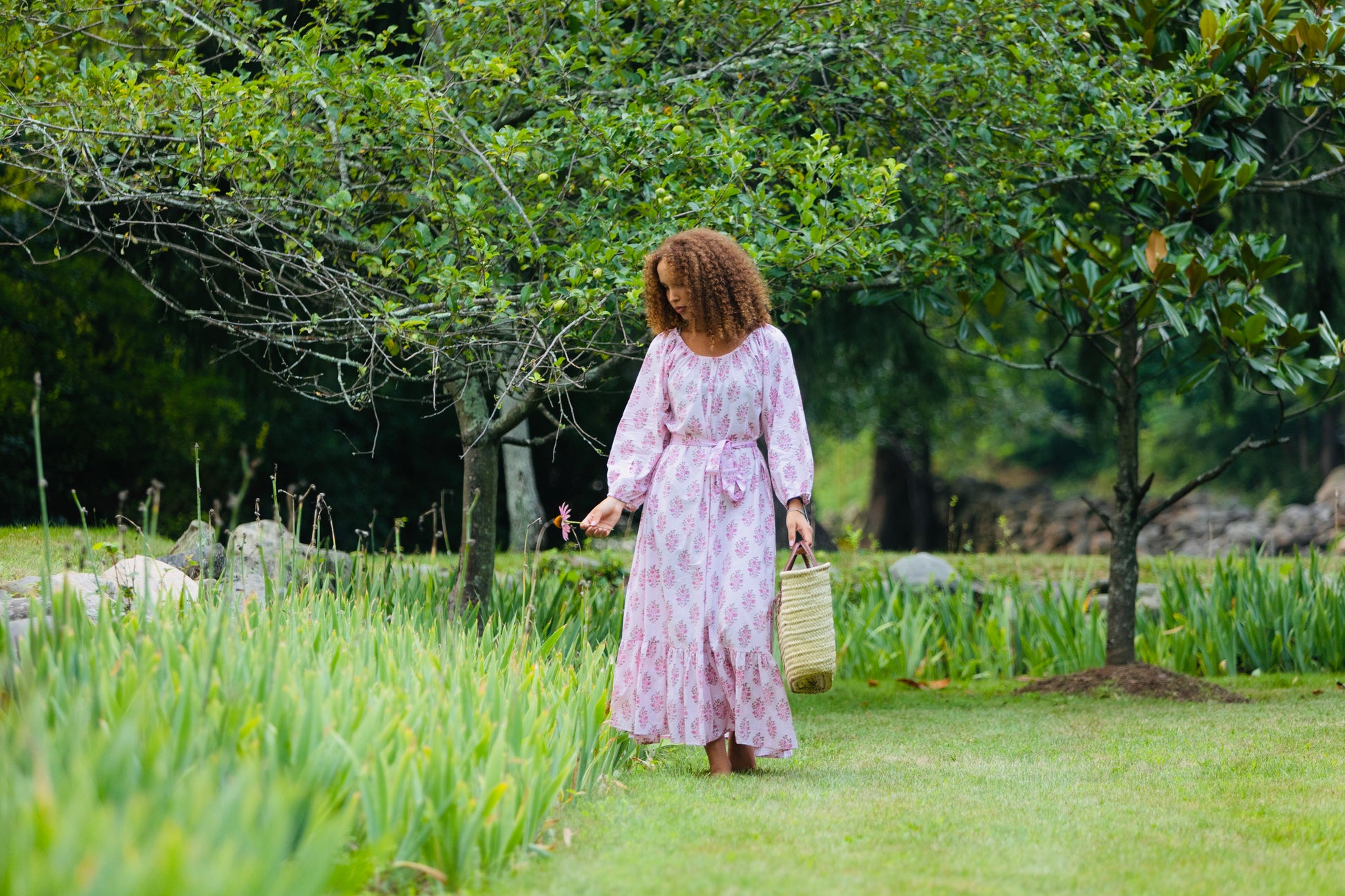 The Raven Gown - Hand Block Print Dress