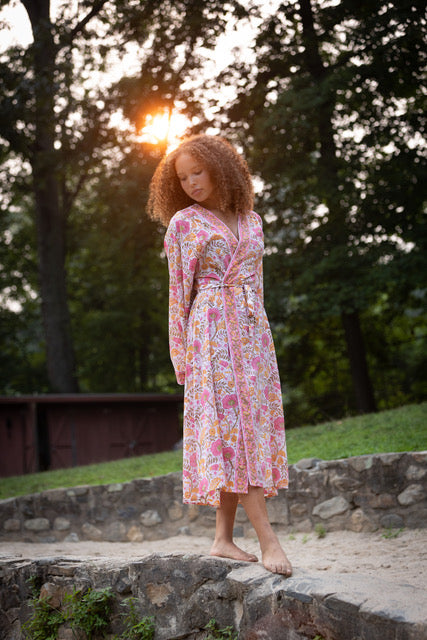 The Stella Robe - Hand Block Print