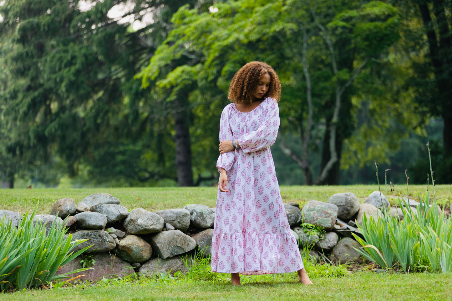 The Raven Gown - Hand Block Print Dress