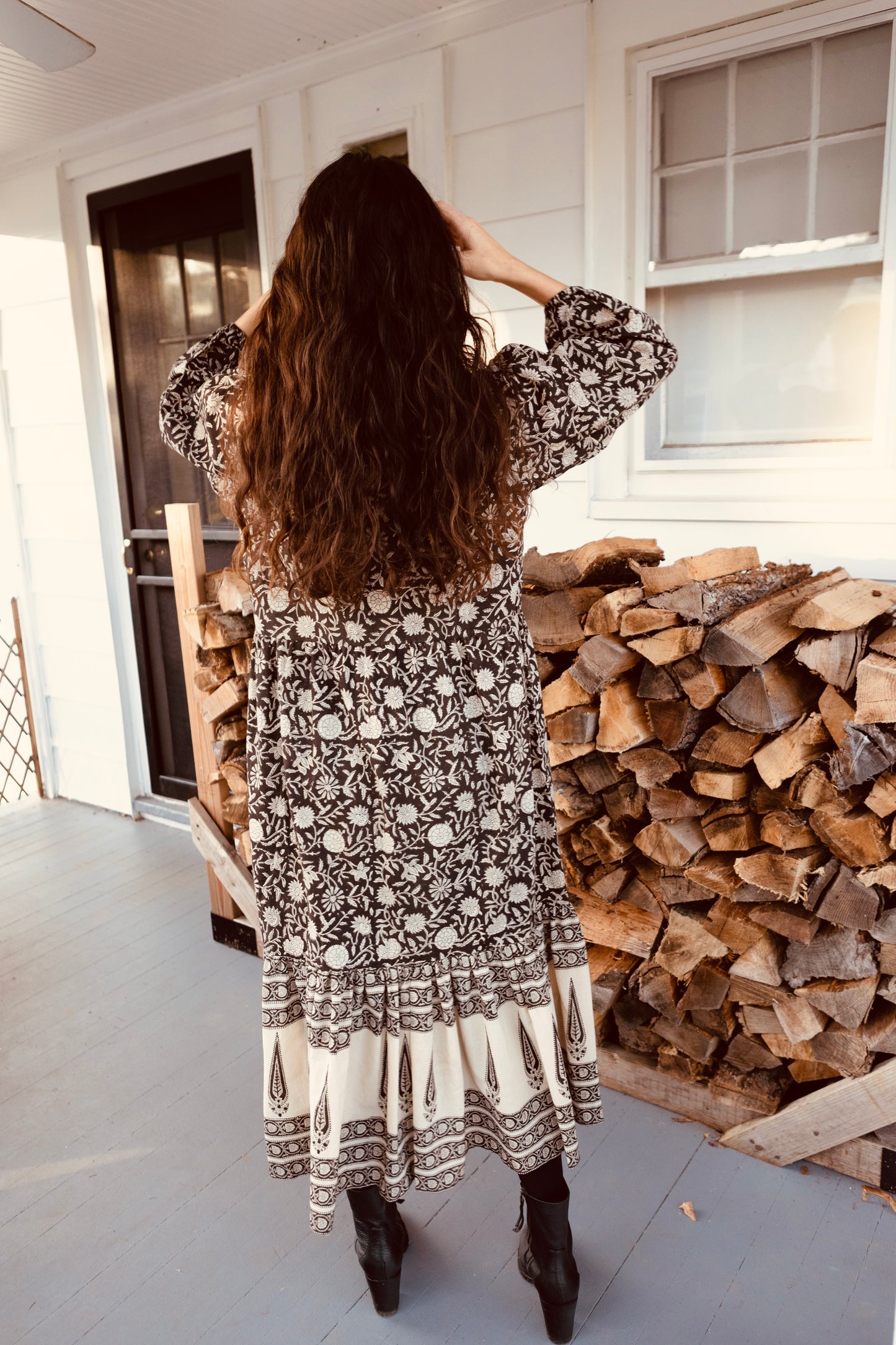 The Filomena Boho in Organic Cotton - Hand Block Print