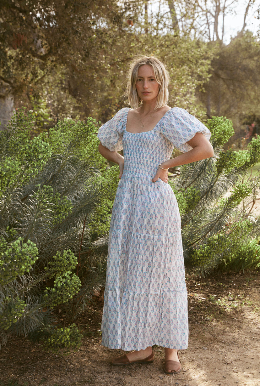 The Odette Dress - Hand Block Print Dress