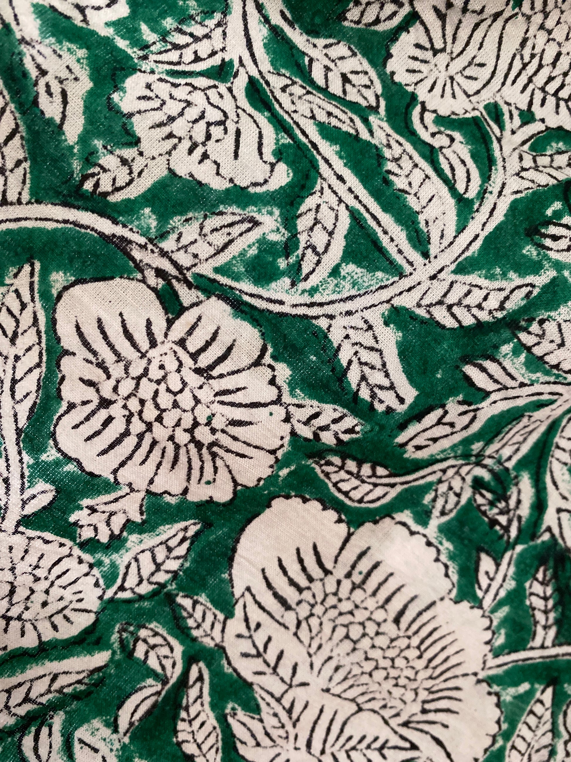 The Isaura Dress Evergreen Block - Hand Block Print Dress