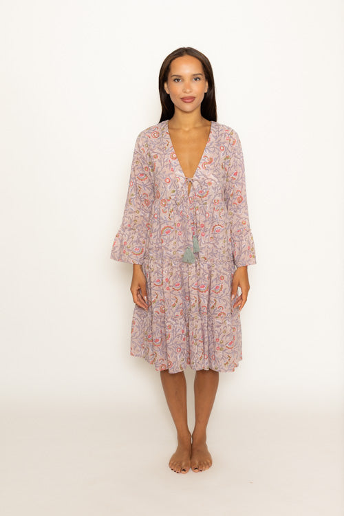 The Luna Dress Rose Jardin Block