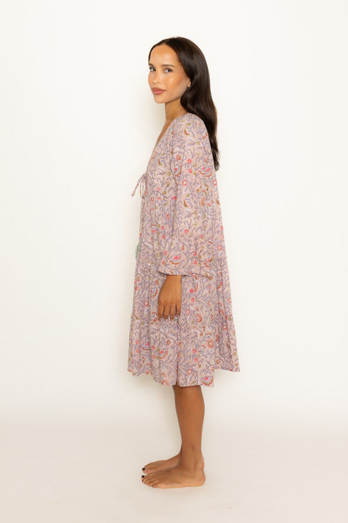 The Luna Dress Rose Jardin Block