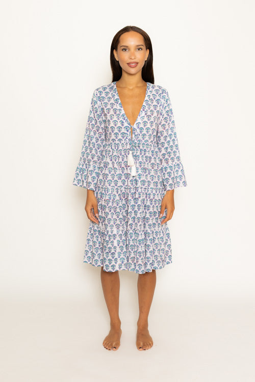 The Luna Dress Balearic Sea Block