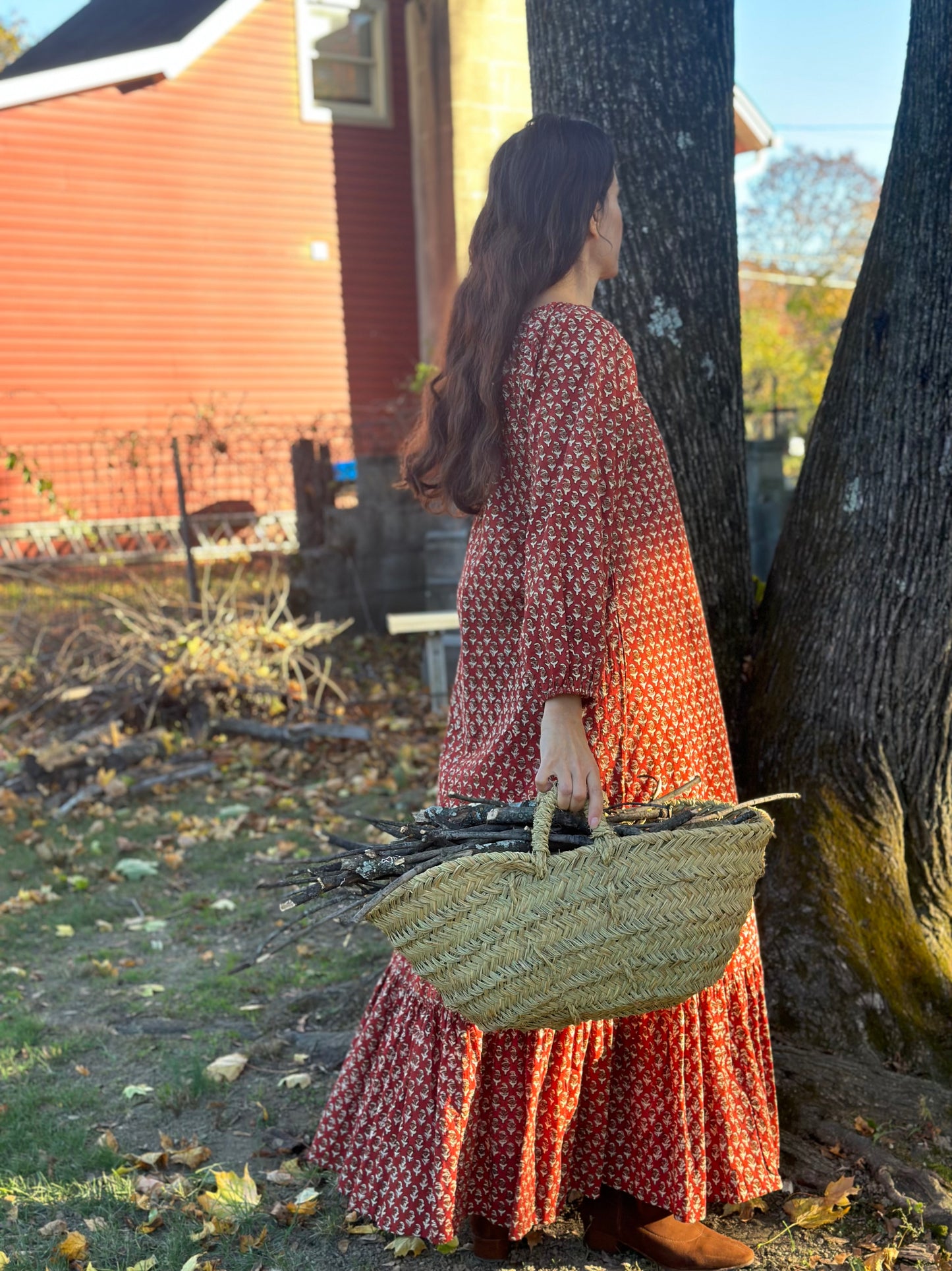 The Raven Gown - Hand Block Print Dress
